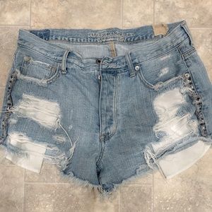 AEO Denim Hi Rise Shorts